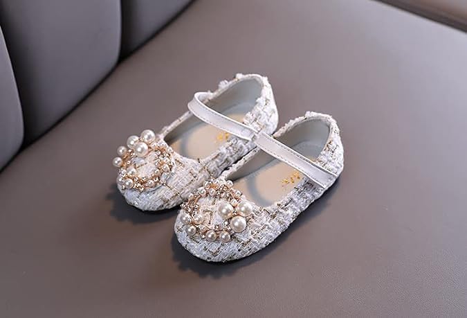 Princess Shoes with Pearls for Girls Mary Jane Style