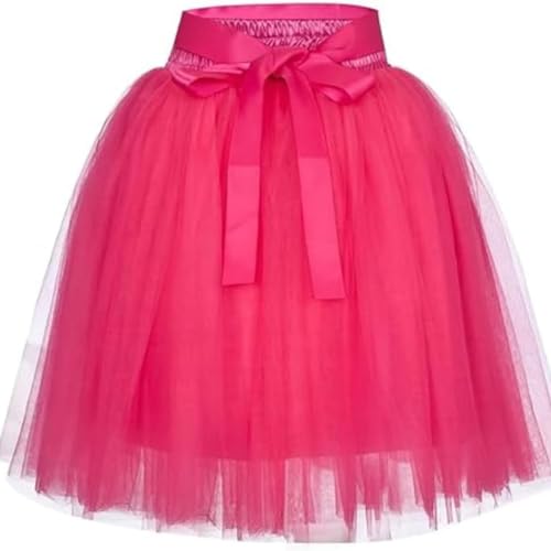 Women's Tulle Midi Skirt with Satin Bow