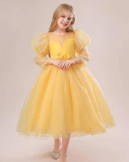 Princess Dress Long Sleeve Puffed Shoulders for Girls