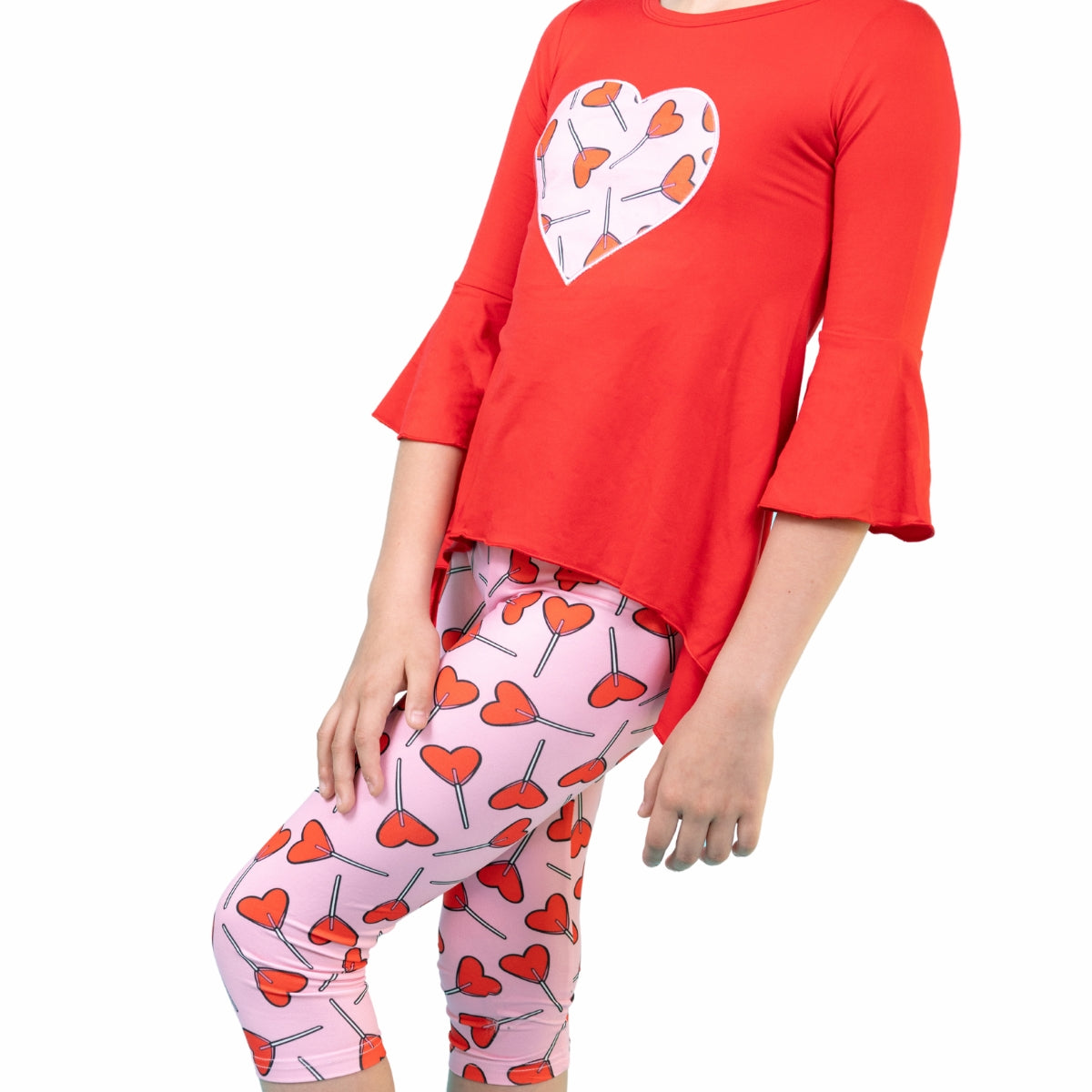 Toddler Baby Girl Valentine's Day Outfit Set with Pants - G0136