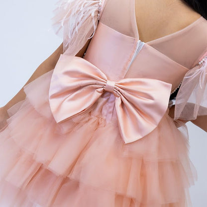 Pearl Puffy Tulle Dress Girls