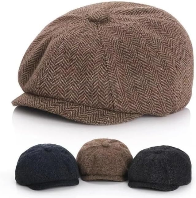 Boys' Classic Tweed Newsboy Cap