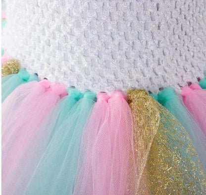 Rainbow Tulle Dress for Dress Party Dress Halloween Costume