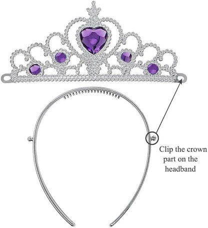 Princess Dress-Up Accessories for Girls – Complete Royal Set with Tiara, Gloves, and Wand