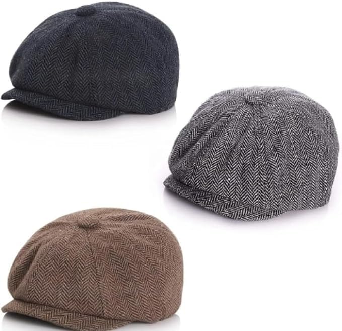 Boys' Classic Tweed Newsboy Cap