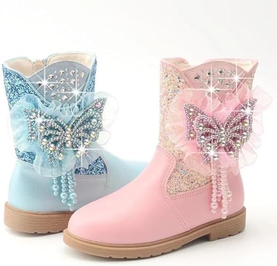 Mid-calf winter princess boots for girls - S0057