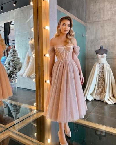 Women's Elegant Off-Shoulder Glitter Dress