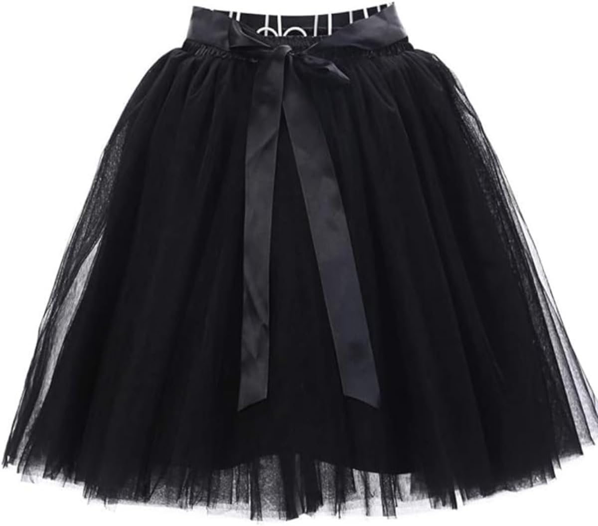 Women's Tulle Midi Skirt with Satin Bow