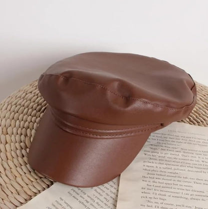 PU Leather Greek Fisherman Cap Hat for Little Girls