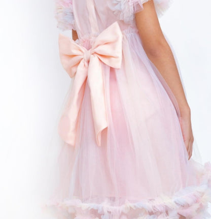 Girls' Pink Sequin and Tulle Dress
