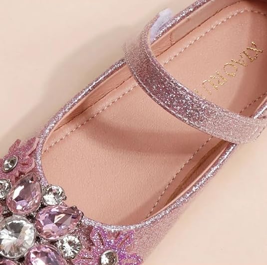 Girls Dress Shoes Mary Jane Princess Elsa Flats - S0035