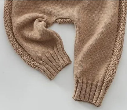 Unisex newborn long sleeve wool romper winter clothes