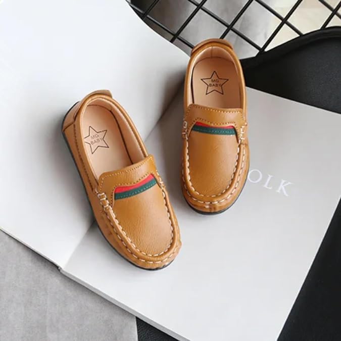 Boys Dress Loafer Shoes Casual Leather Shoes Slip-On Comfort