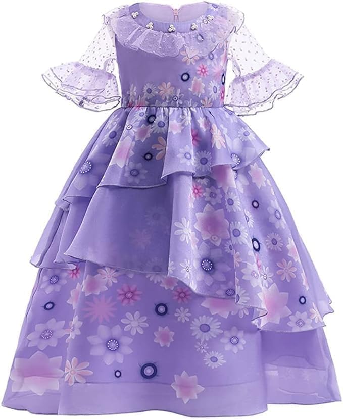 Isabela Madrigal Cosplay Costume for Girls Princess Dress