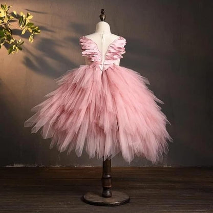 Girl's Swan Lake Dress with Tutu Puffed Skirt for Special Occasions