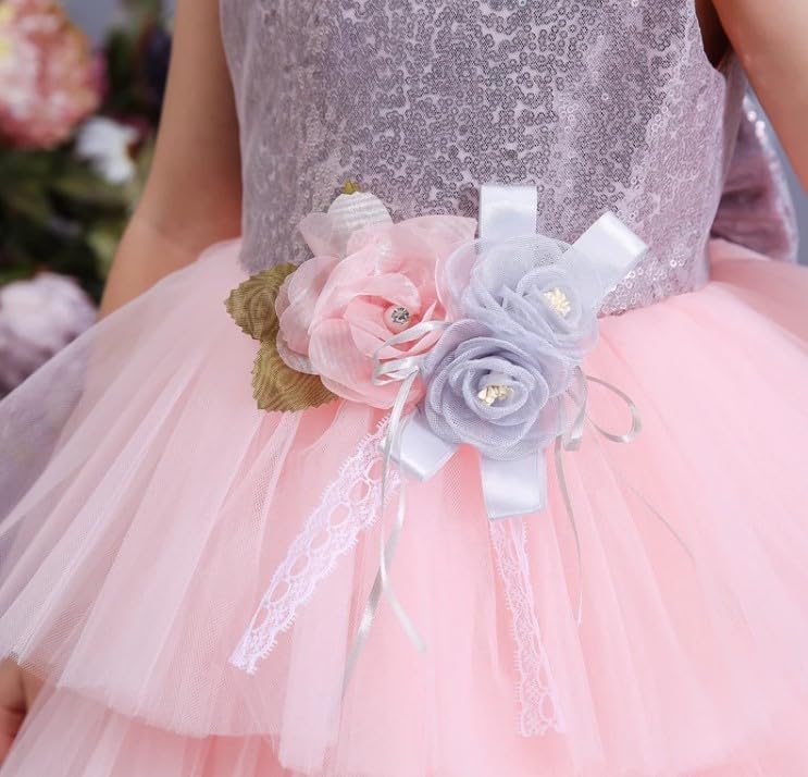 Sparkly Dress for Girls with Layered Tulle Skirt