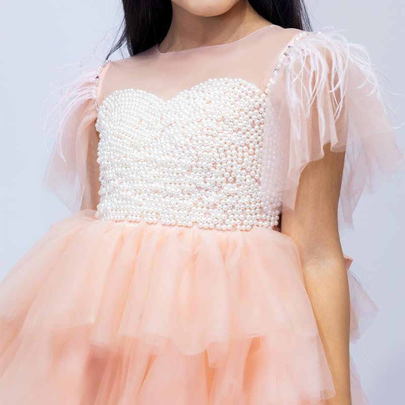 Pearl Puffy Tulle Dress Girls