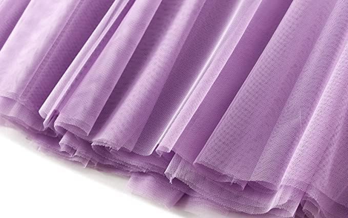 Women's Layered Tulle Skirts A-Line Mesh Midi Lenght Elegant Party