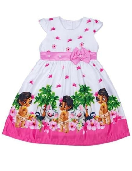 Baby Moana Moda Themed Dress for Girls