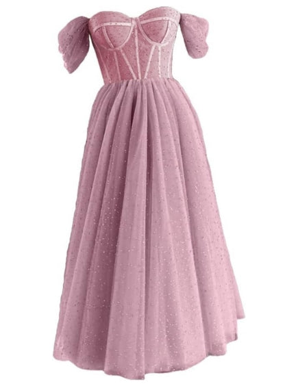 Women's Elegant Off-Shoulder Glitter Dress