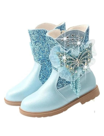 Mid-calf winter princess boots for girls