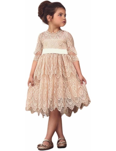 Fall Dress Flower Girl for Wedding Lace Dress