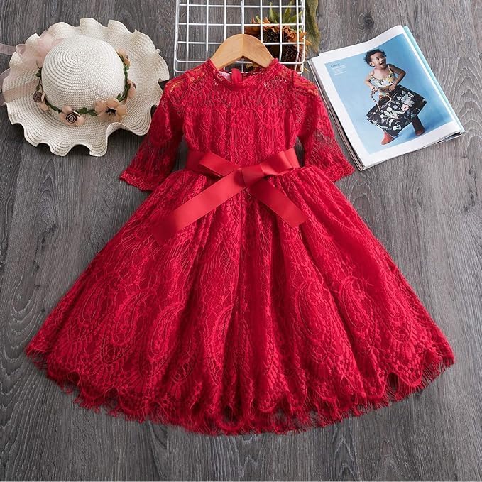 Fall Dress Flower Girl for Wedding Lace Dress - G0033