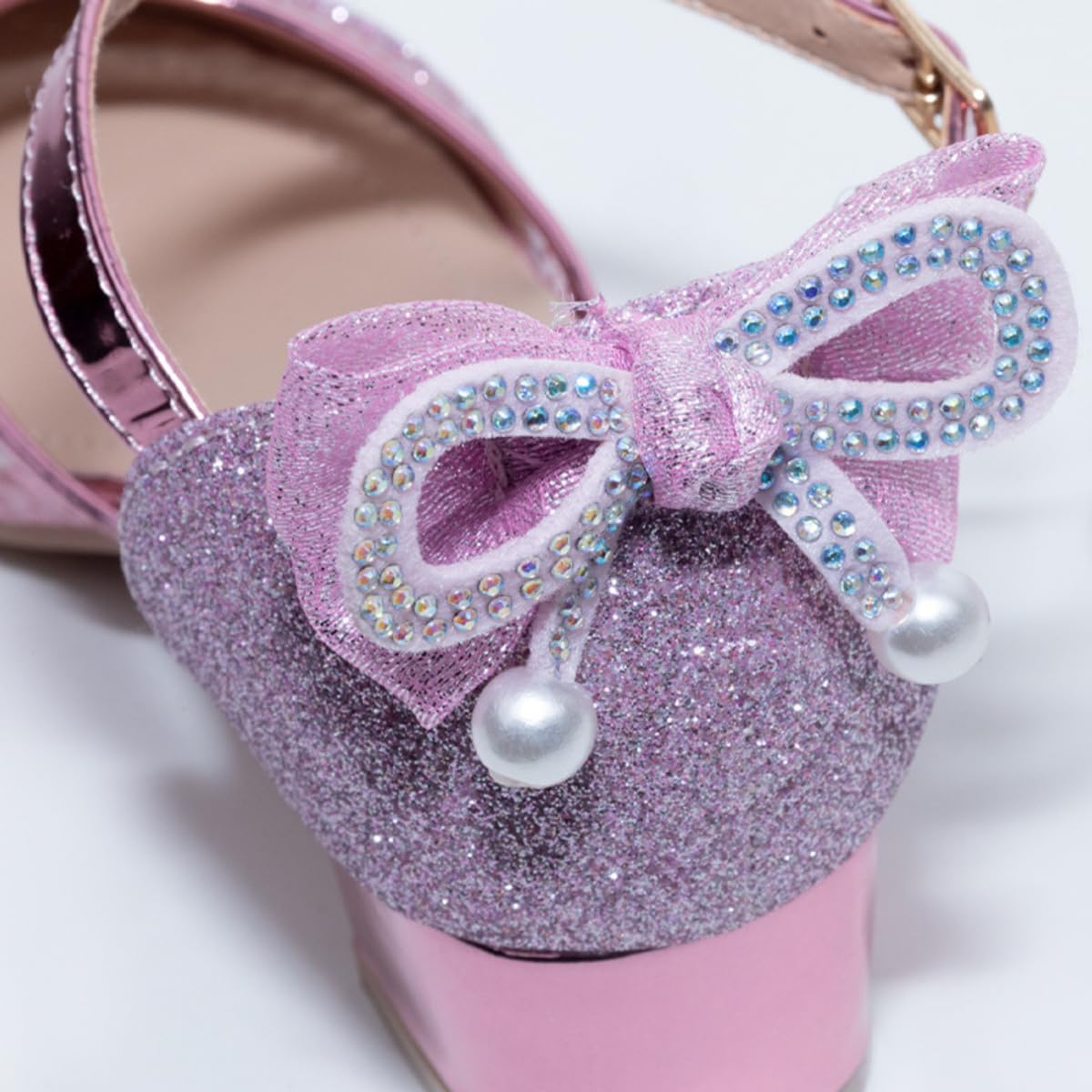 Girl's Mary Jane Shoes Low Heels and Glitter