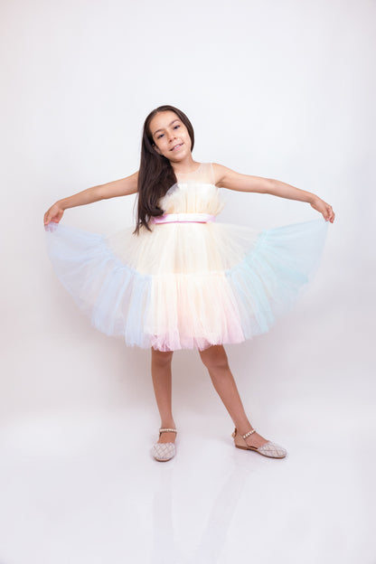 Girl Tulle Birthday Party Dress for Toddler Girls - G0040