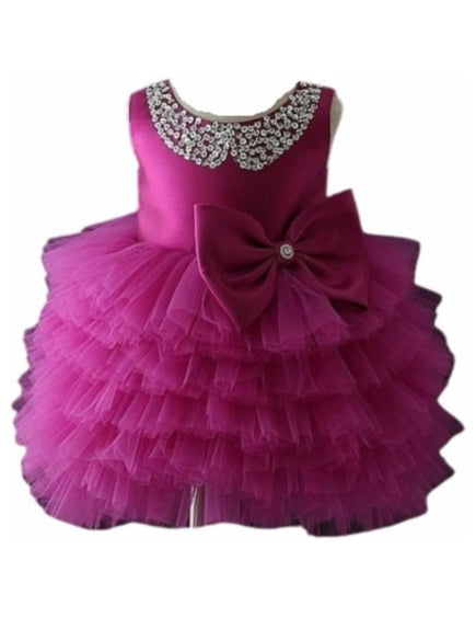 Short tulle layered party dress for girls