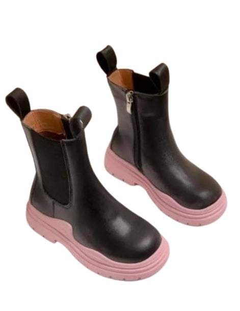 Girl's Thick-soled platform boots Chelsea Boots Casual Style - S0029