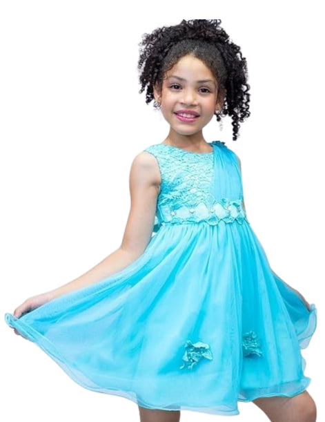 Tulle Dress Lace Embroidered Flowers for Girls