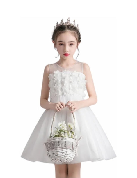 Tutu Dress for Girls Cute Sweet Princess Petal Lace Dress