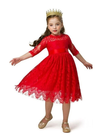 Fall Dress Flower Girl for Wedding Lace Dress - G0033