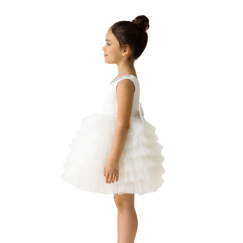 Short tulle layered party dress for girls - G0117