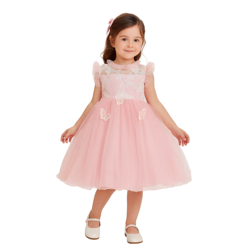 Butterfly Tutu Dress for Baby with embroidery
