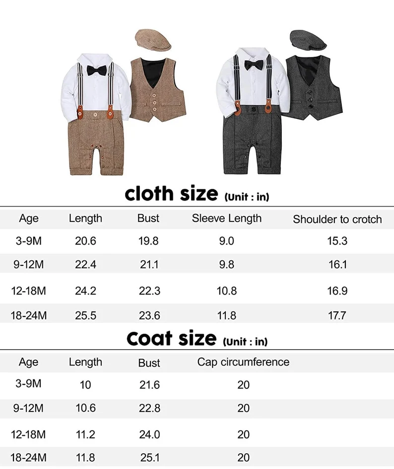 Toddler Boys 4 Piece Long Sleeve Gentleman Jumpsuit, Beret Hat, Suspenders & Bow Tie Set